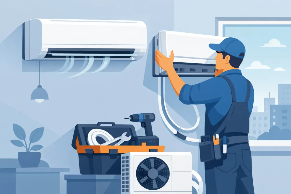 Wall Mounted Air Conditioner Installation