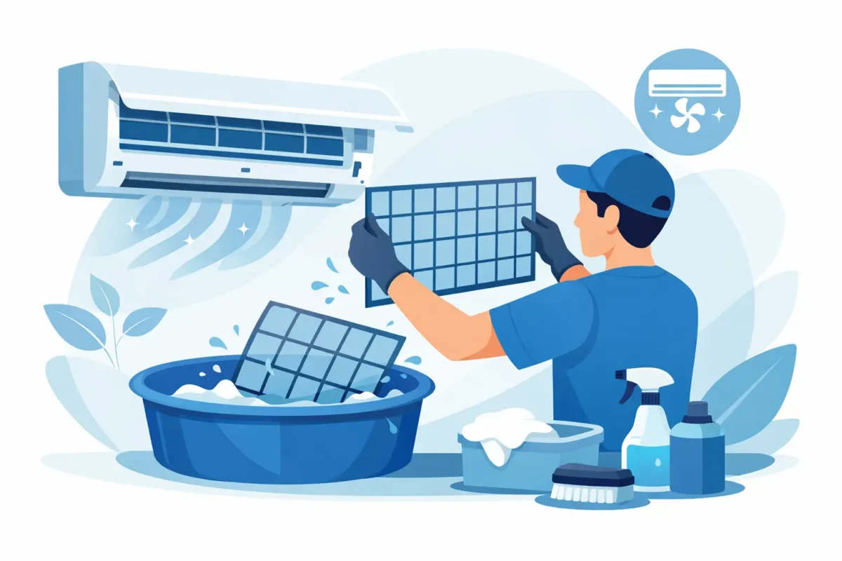 How to Clean Aircon Filter Safely