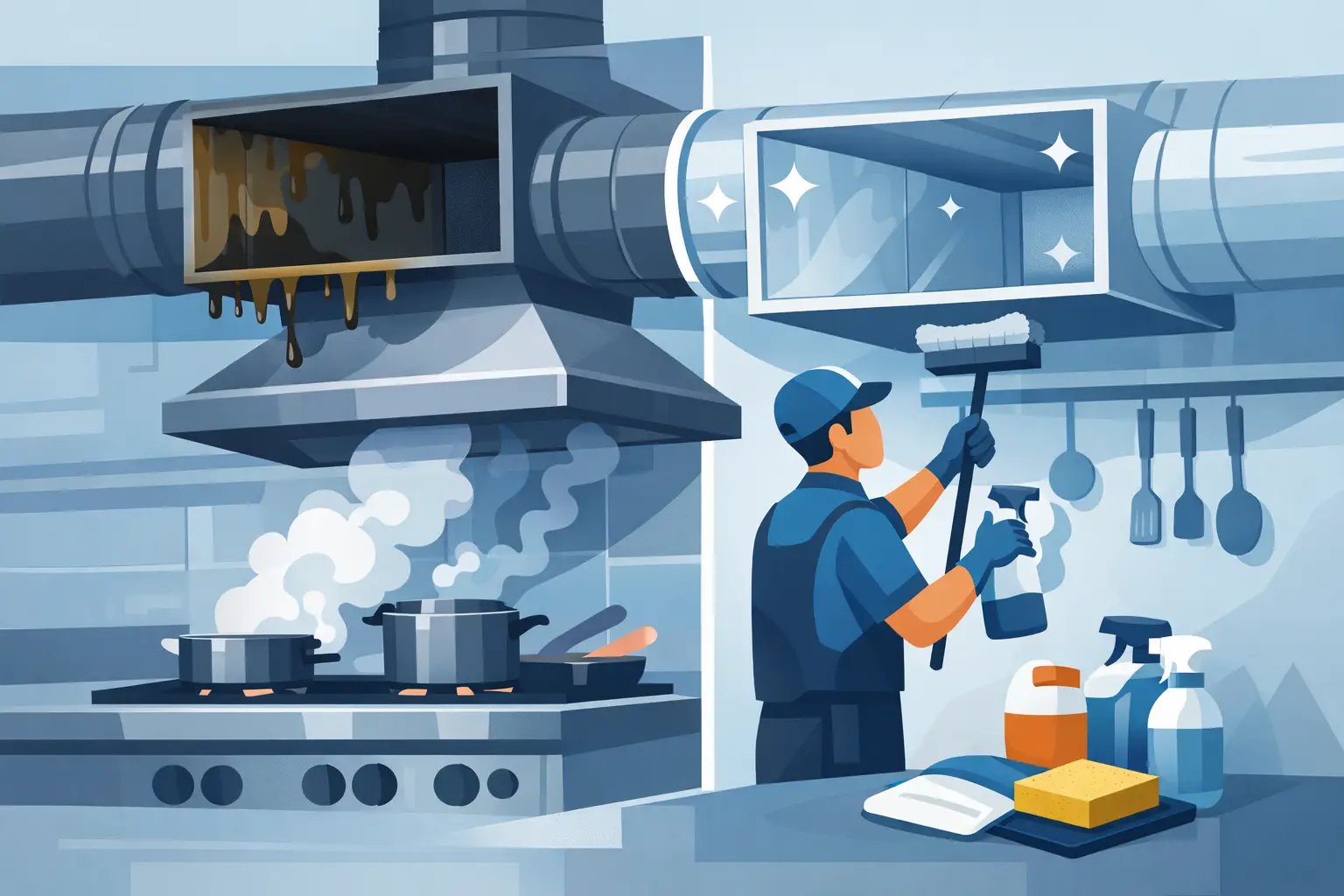 How to Prevent Kitchen Duct Grease Buildup